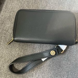 Slim Wallet with wristlet strap